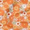 10 yd. Full Bolt: Fabric Editions Orange Retro Revival Cotton Fabric